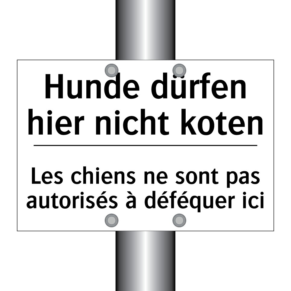 Hunde dürfen hier nicht koten - Les chiens ne sont pas autorisés /.../
