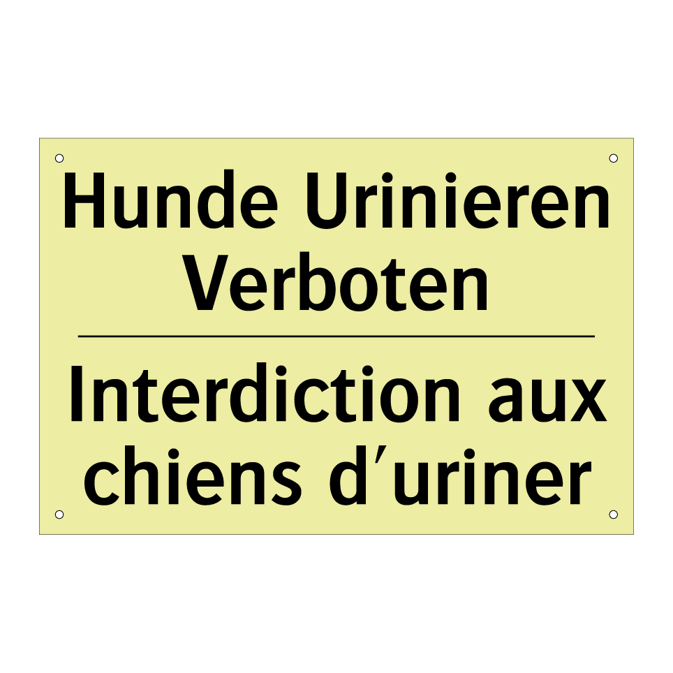 Hunde Urinieren Verboten - Interdiction aux chiens d'uriner /.../