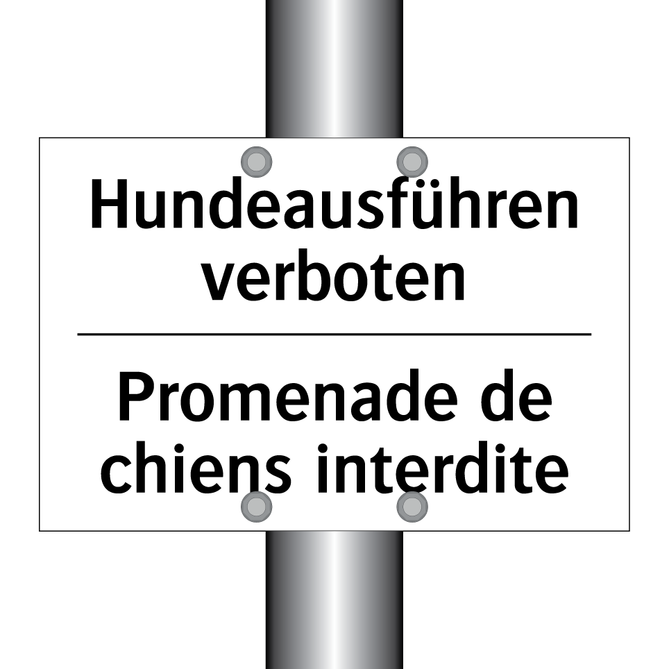 Hundeausführen verboten - Promenade de chiens interdite