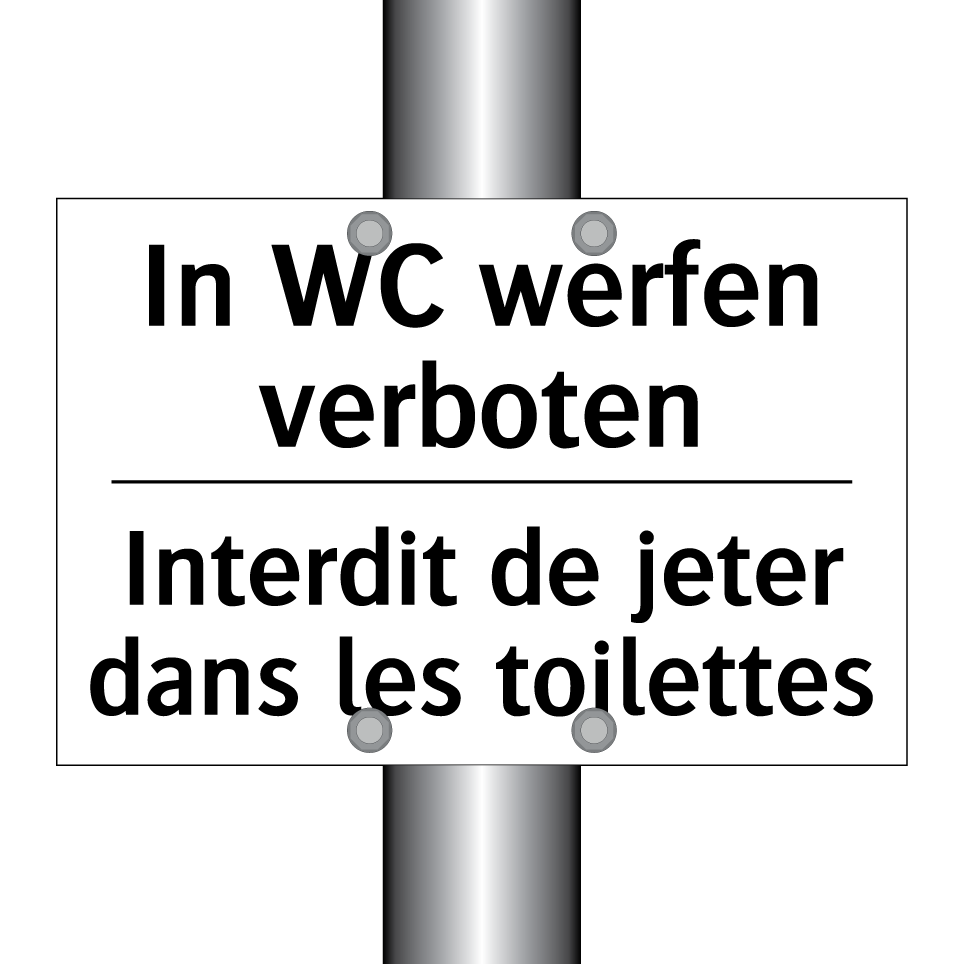 In WC werfen verboten - Interdit de jeter dans les toilettes /.../