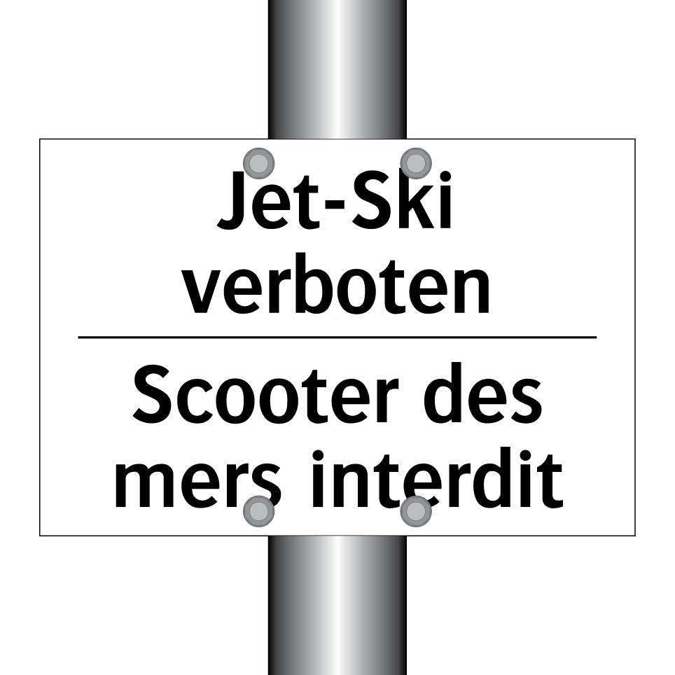Jet-Ski verboten - Scooter des mers interdit