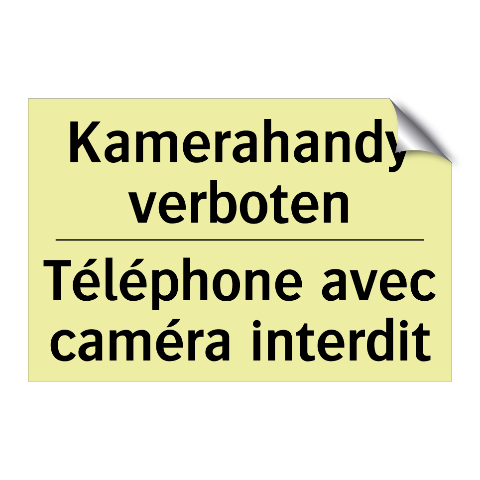 Kamerahandy verboten - Téléphone avec caméra interdit