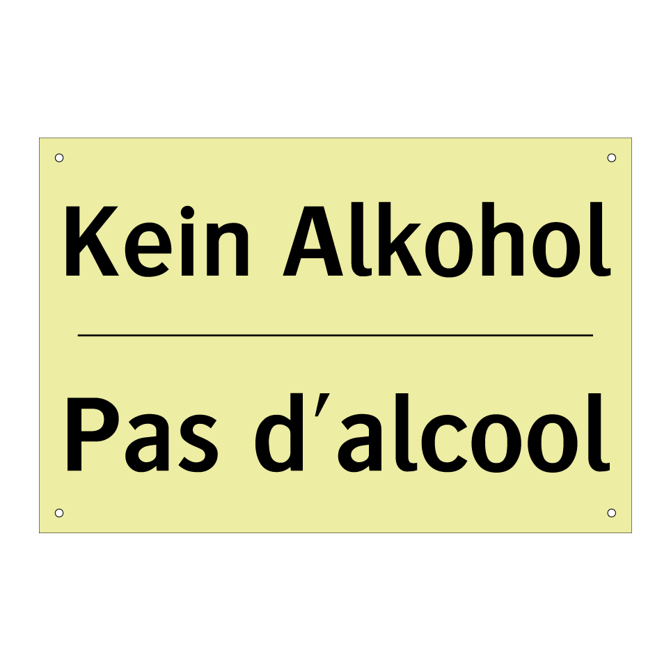 Kein Alkohol - Pas d'alcool