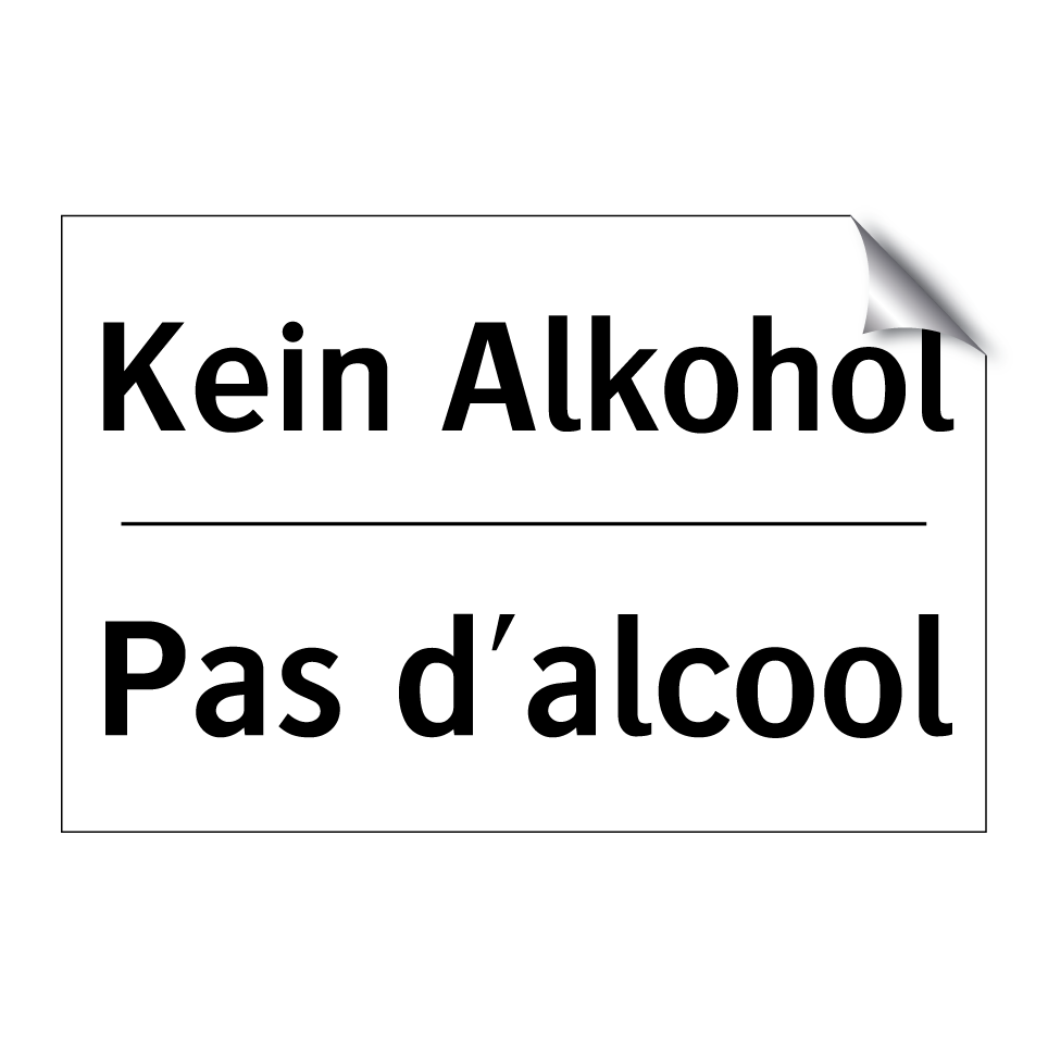 Kein Alkohol - Pas d'alcool