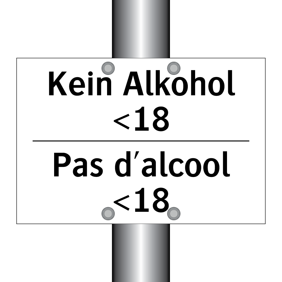 Kein Alkohol <18 - Pas d'alcool <18