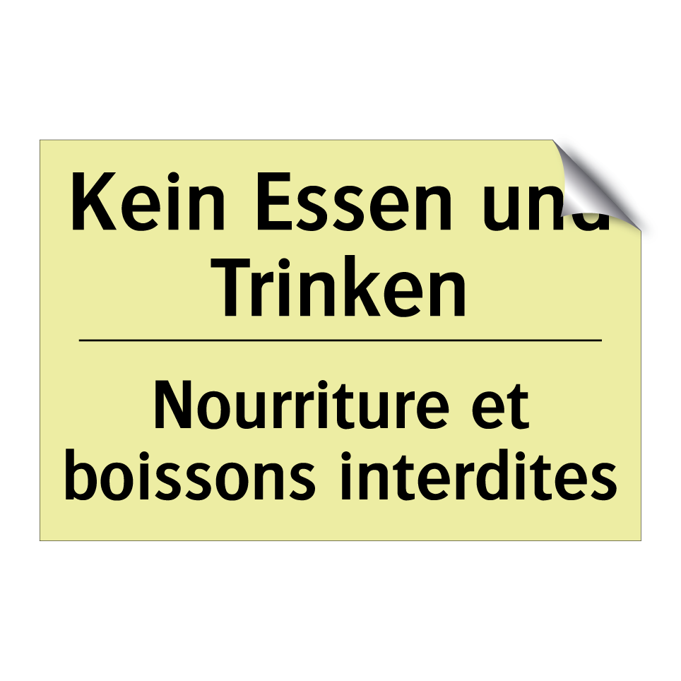 Kein Essen und Trinken - Nourriture et boissons interdites /.../