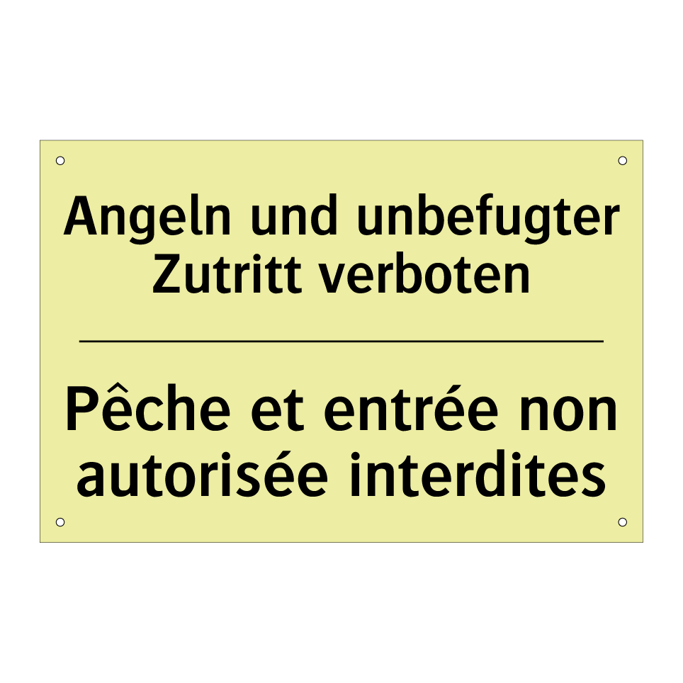 Angeln und unbefugter Zutritt /.../ - Pêche et entrée non autorisée /.../