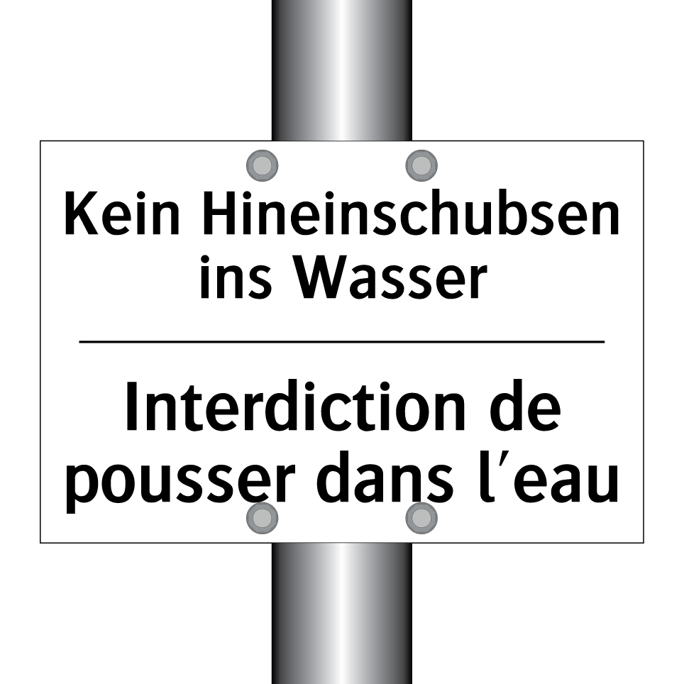Kein Hineinschubsen ins Wasser - Interdiction de pousser dans l'eau /.../