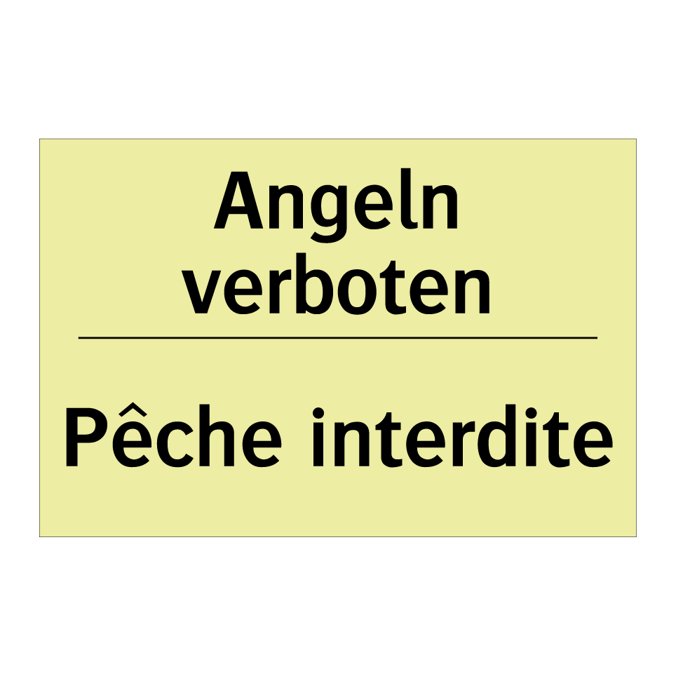 Angeln verboten - Pêche interdite