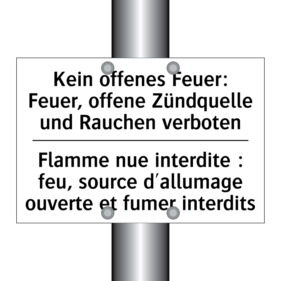 Kein offenes Feuer: Feuer, offene /.../ - Flamme nue interdite : feu, source /.../