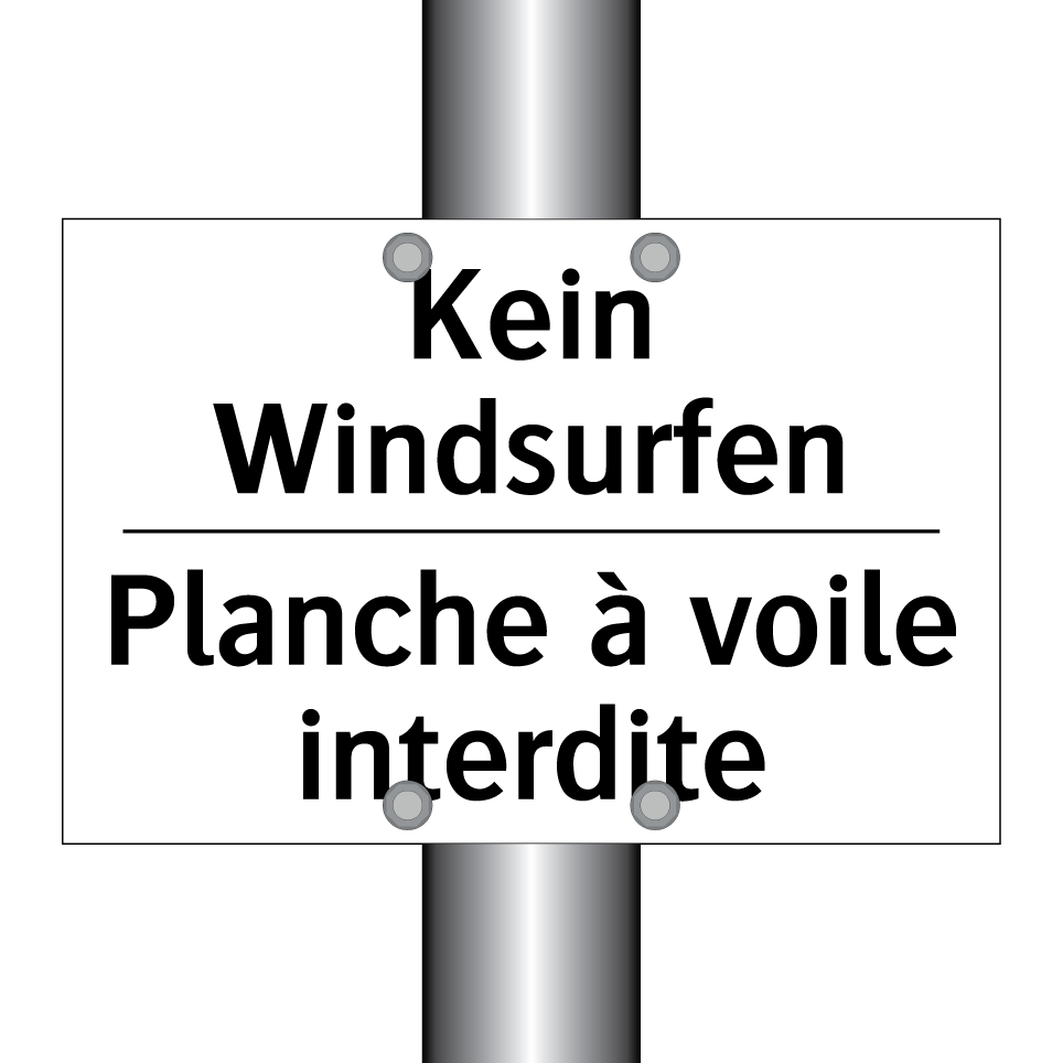 Kein Windsurfen - Planche à voile interdite