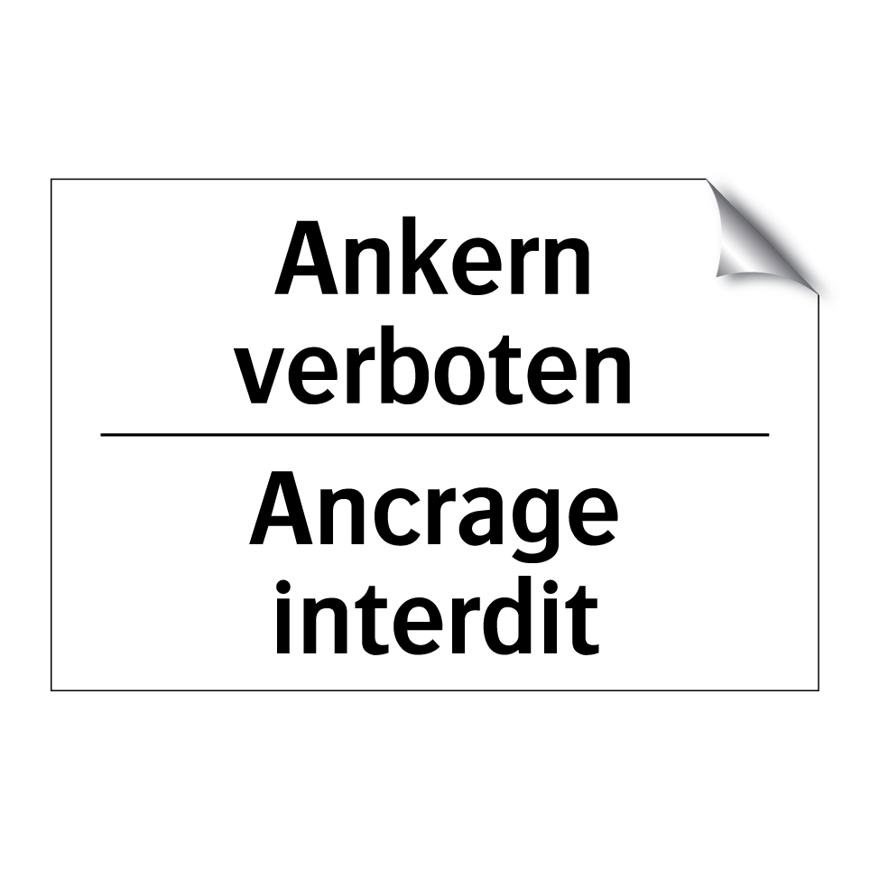 Ankern verboten - Ancrage interdit