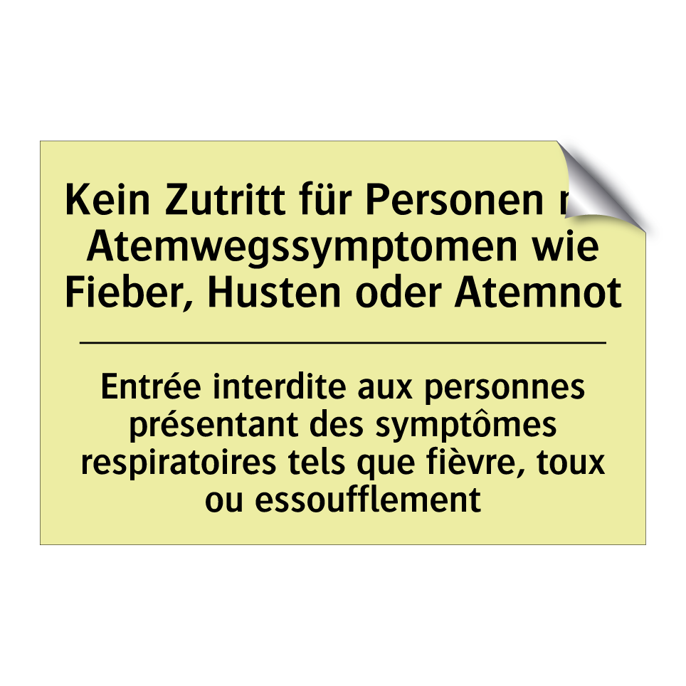 Kein Zutritt für Personen mit /.../ - Entrée interdite aux personnes /.../
