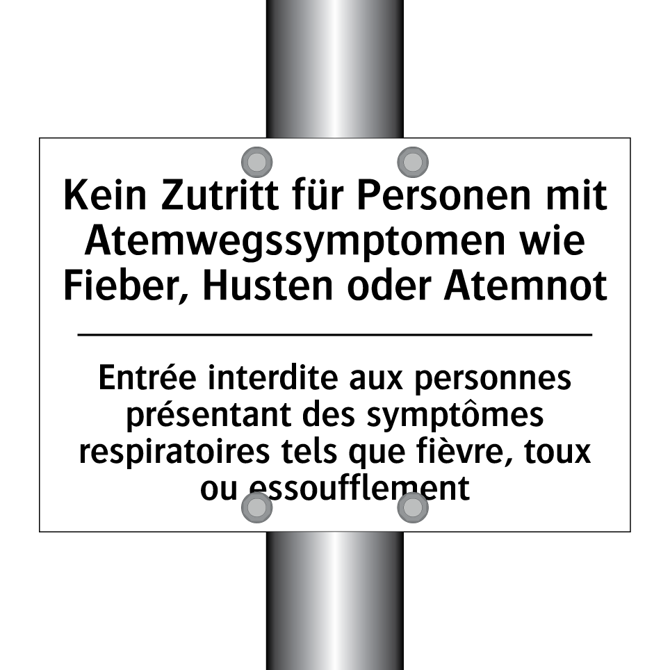 Kein Zutritt für Personen mit /.../ - Entrée interdite aux personnes /.../