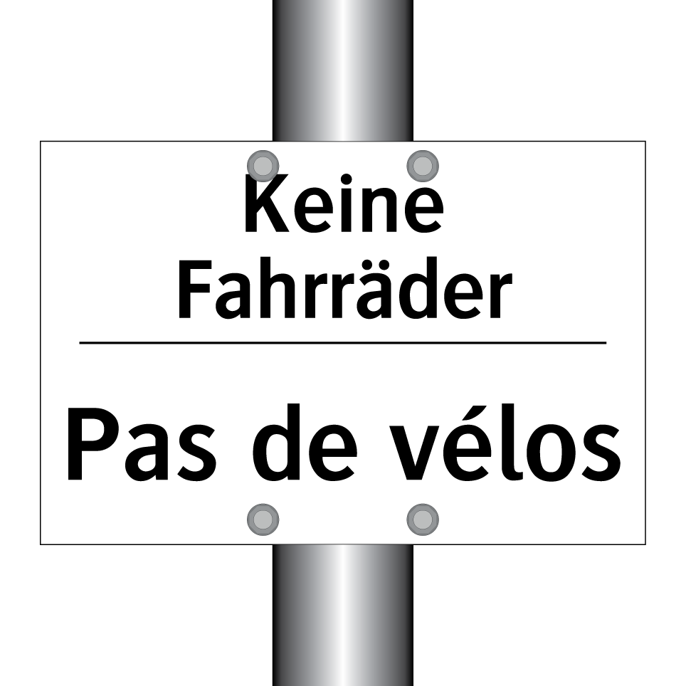 Keine Fahrräder - Pas de vélos