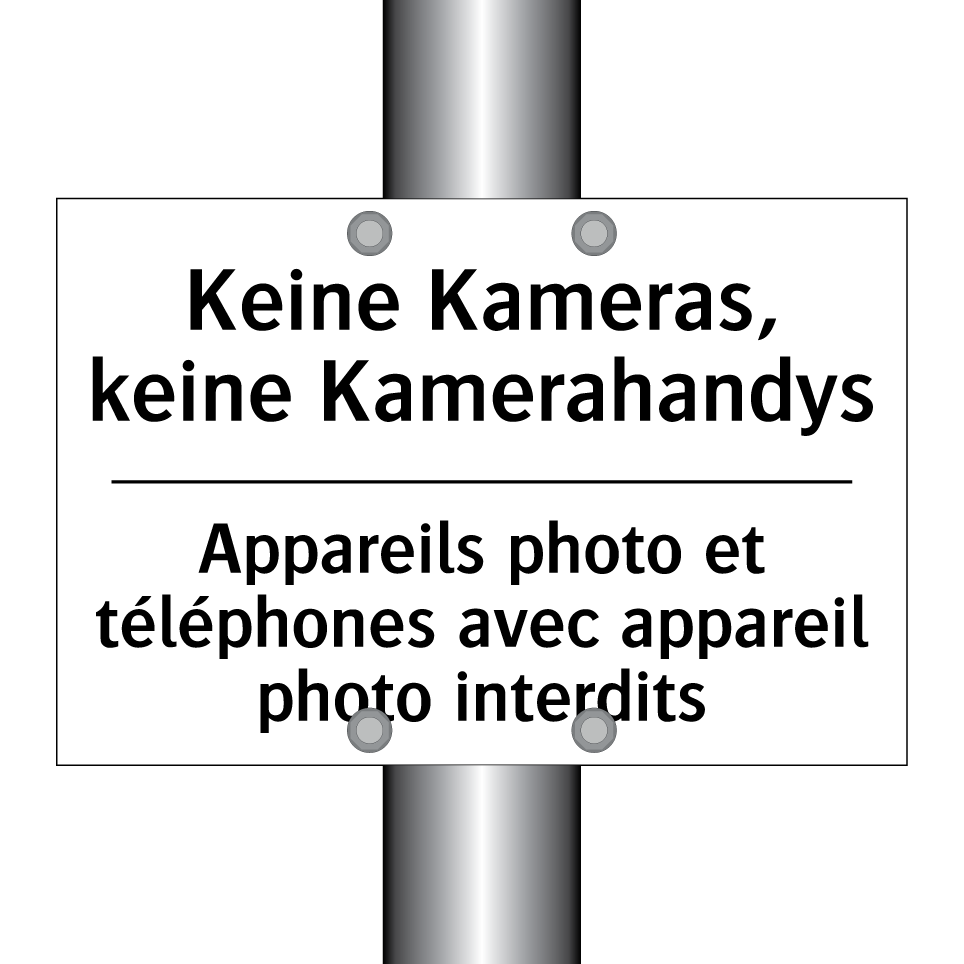 Keine Kameras, keine Kamerahandys /.../ - Appareils photo et téléphones /.../
