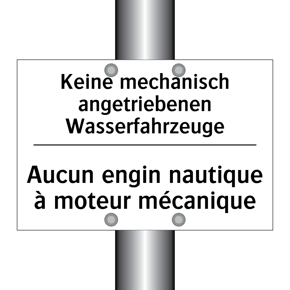 Keine mechanisch angetriebenen /.../ - Aucun engin nautique à moteur /.../