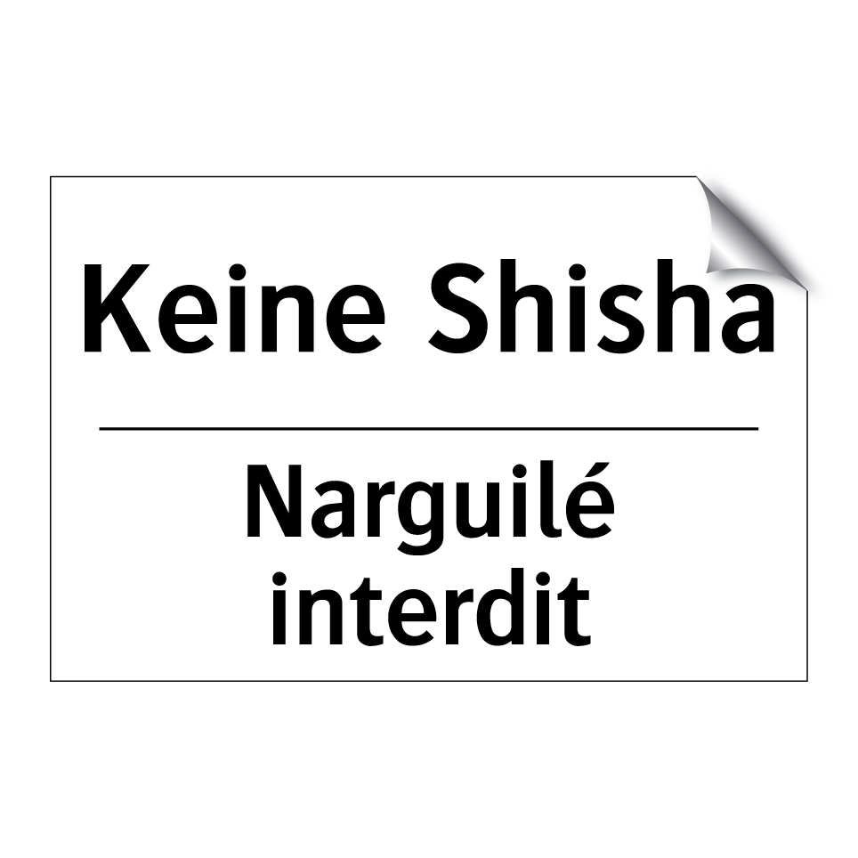 Keine Shisha - Narguilé interdit
