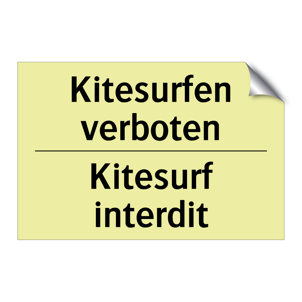 Kitesurfen verboten - Kitesurf interdit