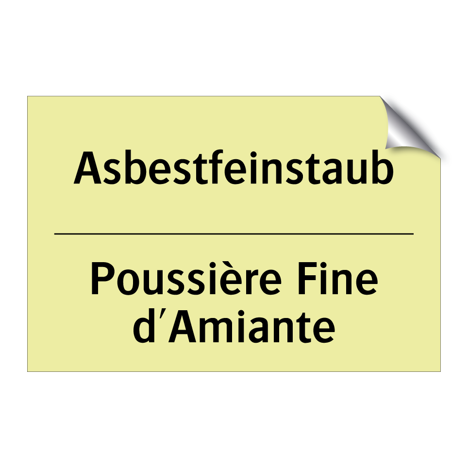 Asbestfeinstaub - Poussière Fine d'Amiante