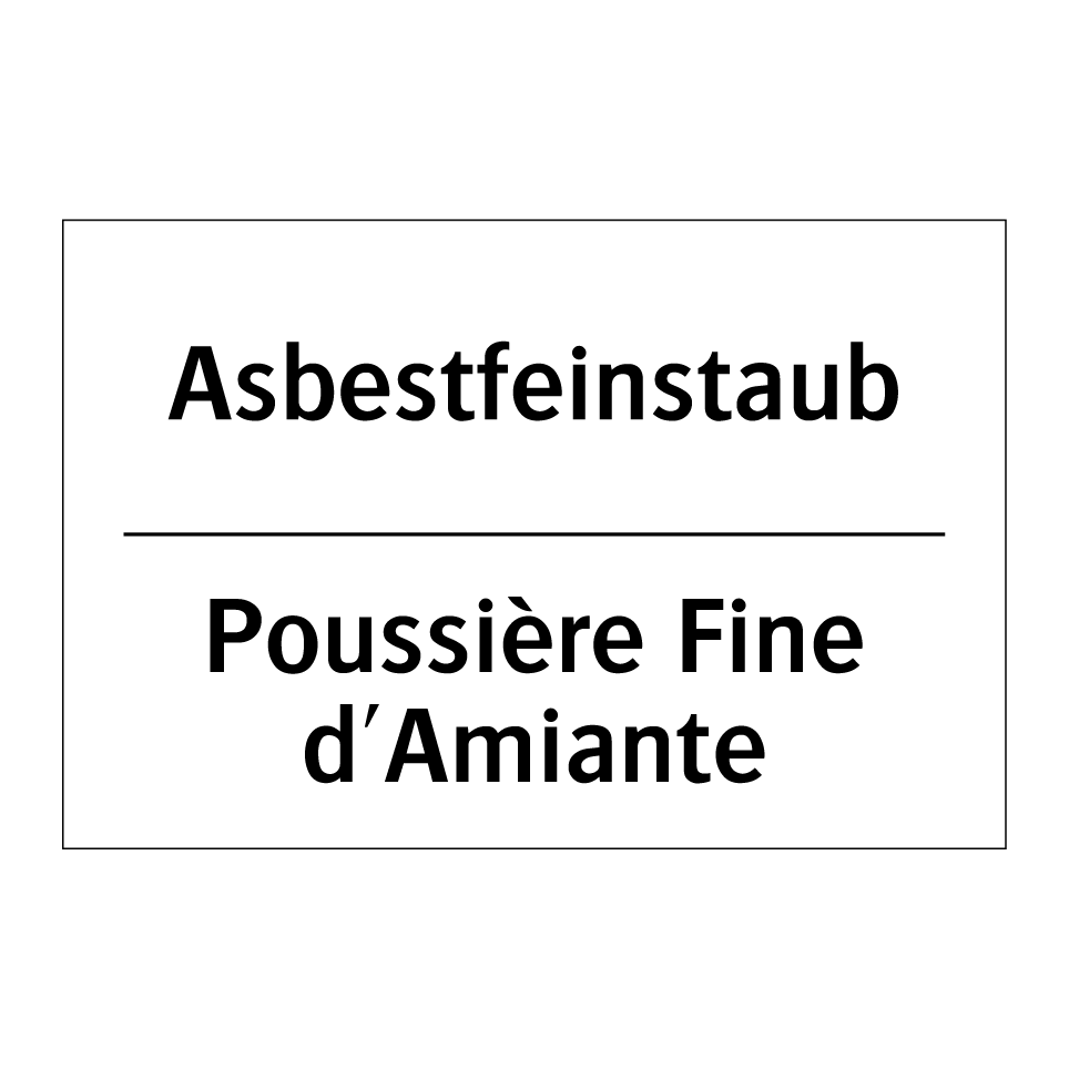 Asbestfeinstaub - Poussière Fine d'Amiante