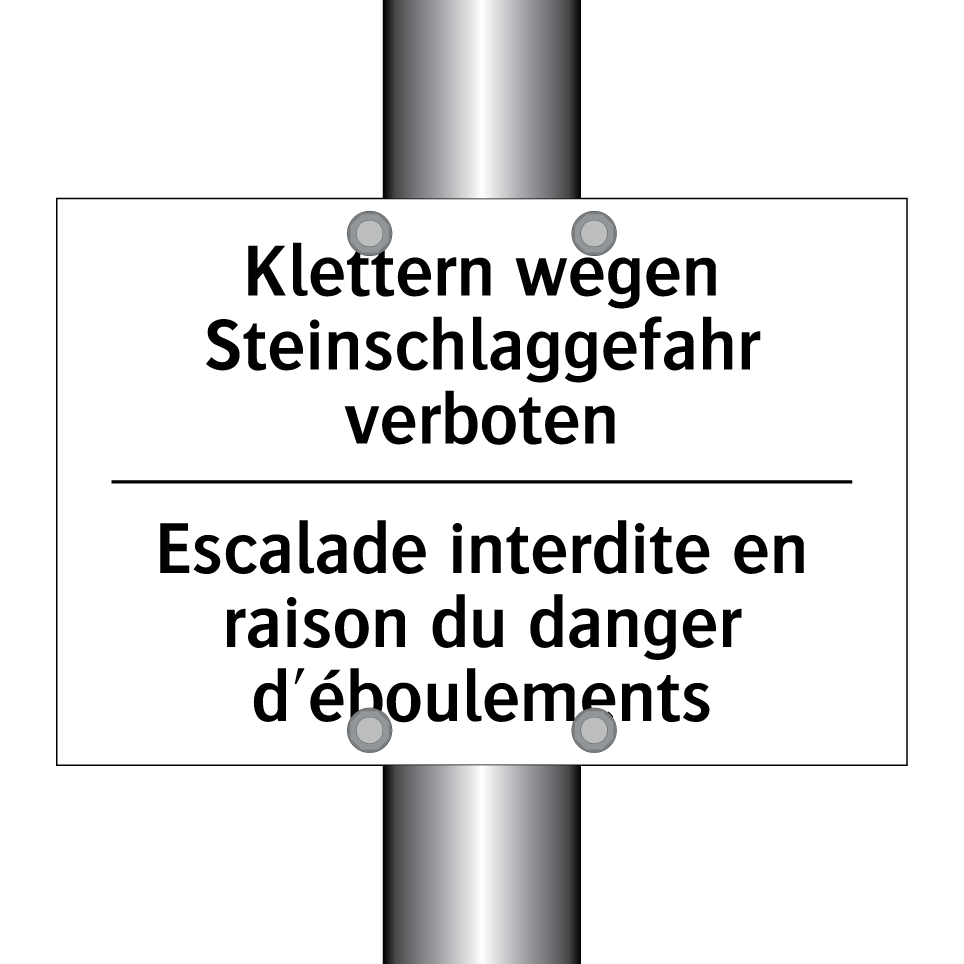 Klettern wegen Steinschlaggefahr /.../ - Escalade interdite en raison du /.../