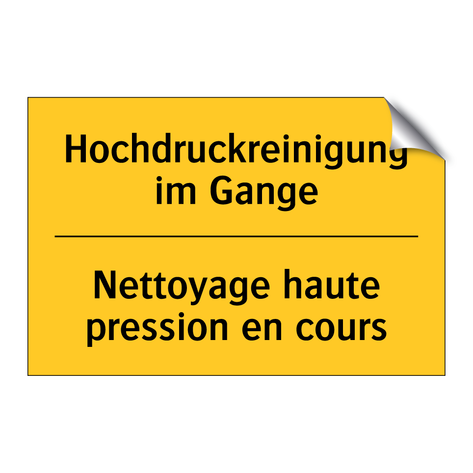 Hochdruckreinigung im Gange - Nettoyage haute pression en cours /.../