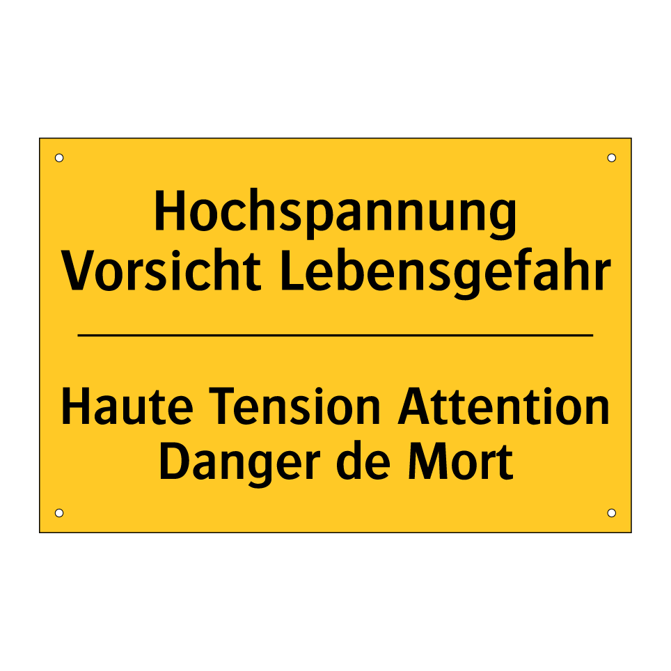 Hochspannung Vorsicht Lebensgefahr /.../ - Haute Tension Attention Danger  /.../