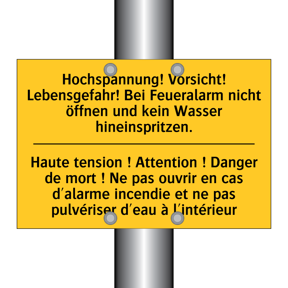 Hochspannung! Vorsicht! Lebensgefahr!  /.../ - Haute tension ! Attention ! Danger  /.../