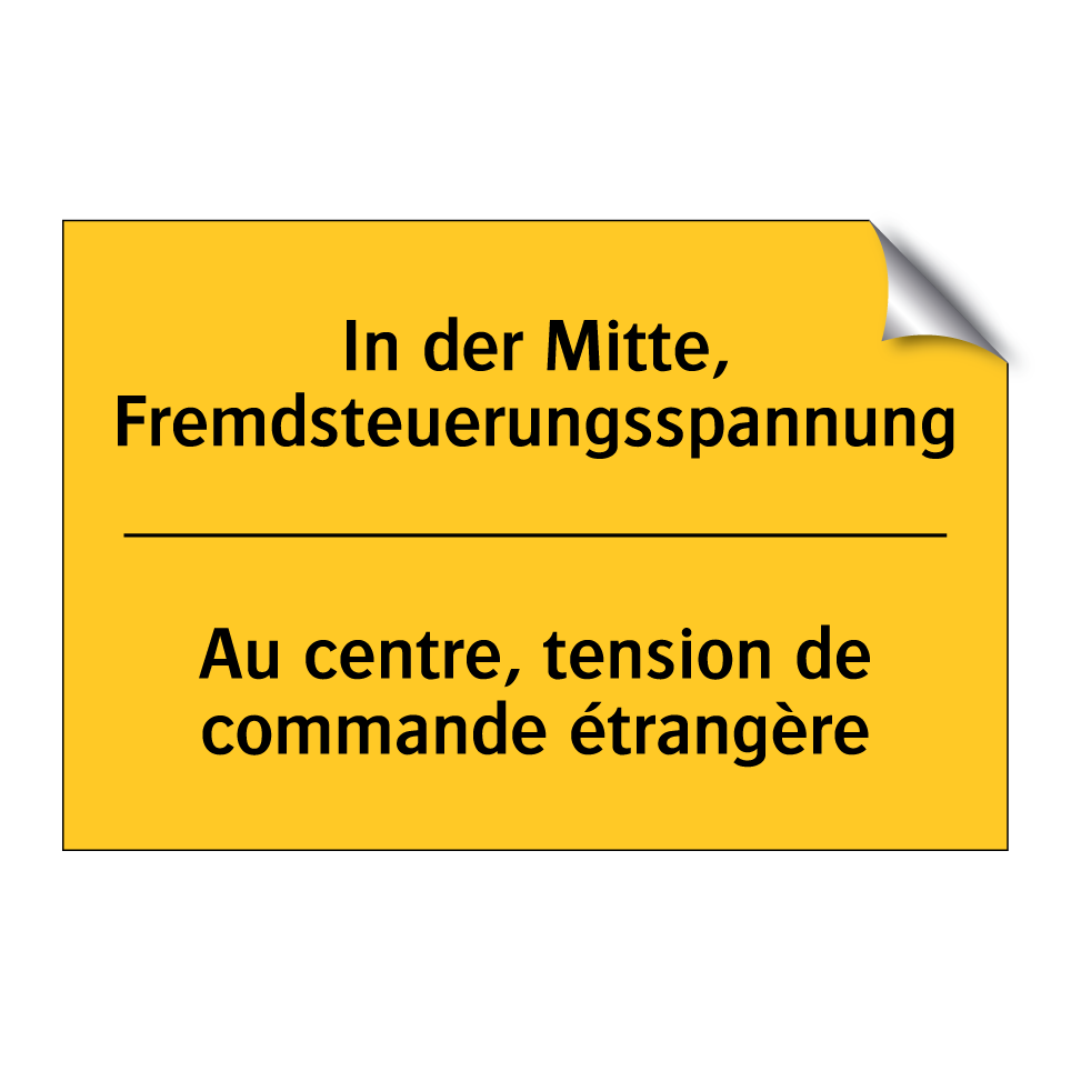 In der Mitte, Fremdsteuerungsspannung /.../ - Au centre, tension de commande  /.../