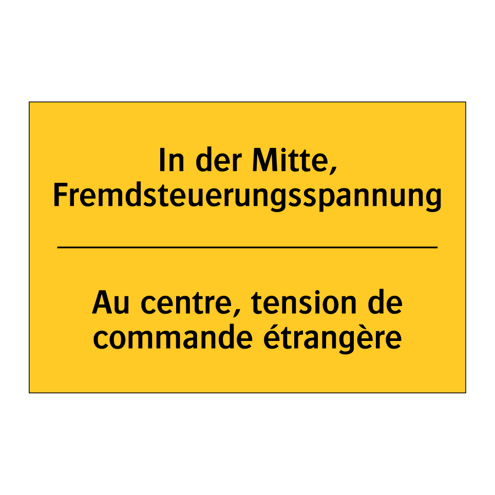 In der Mitte, Fremdsteuerungsspannung /.../ - Au centre, tension de commande  /.../
