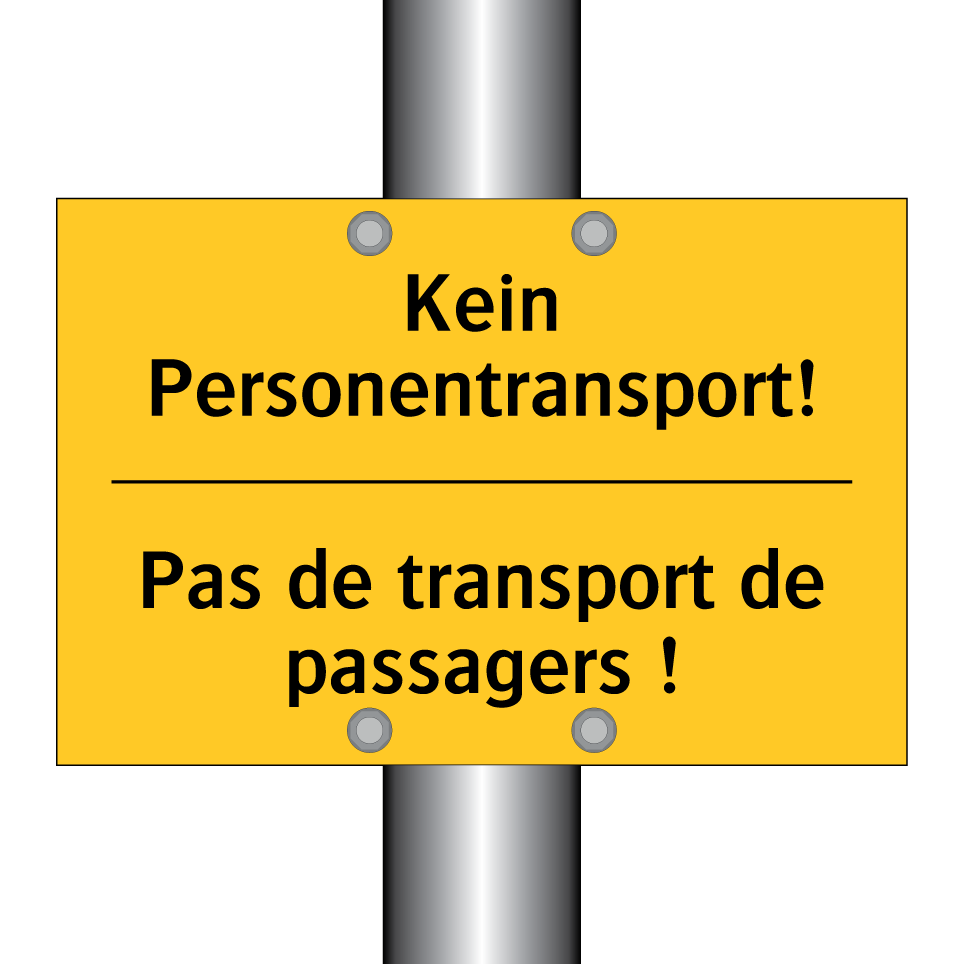 Kein Personentransport! - Pas de transport de passagers  /.../