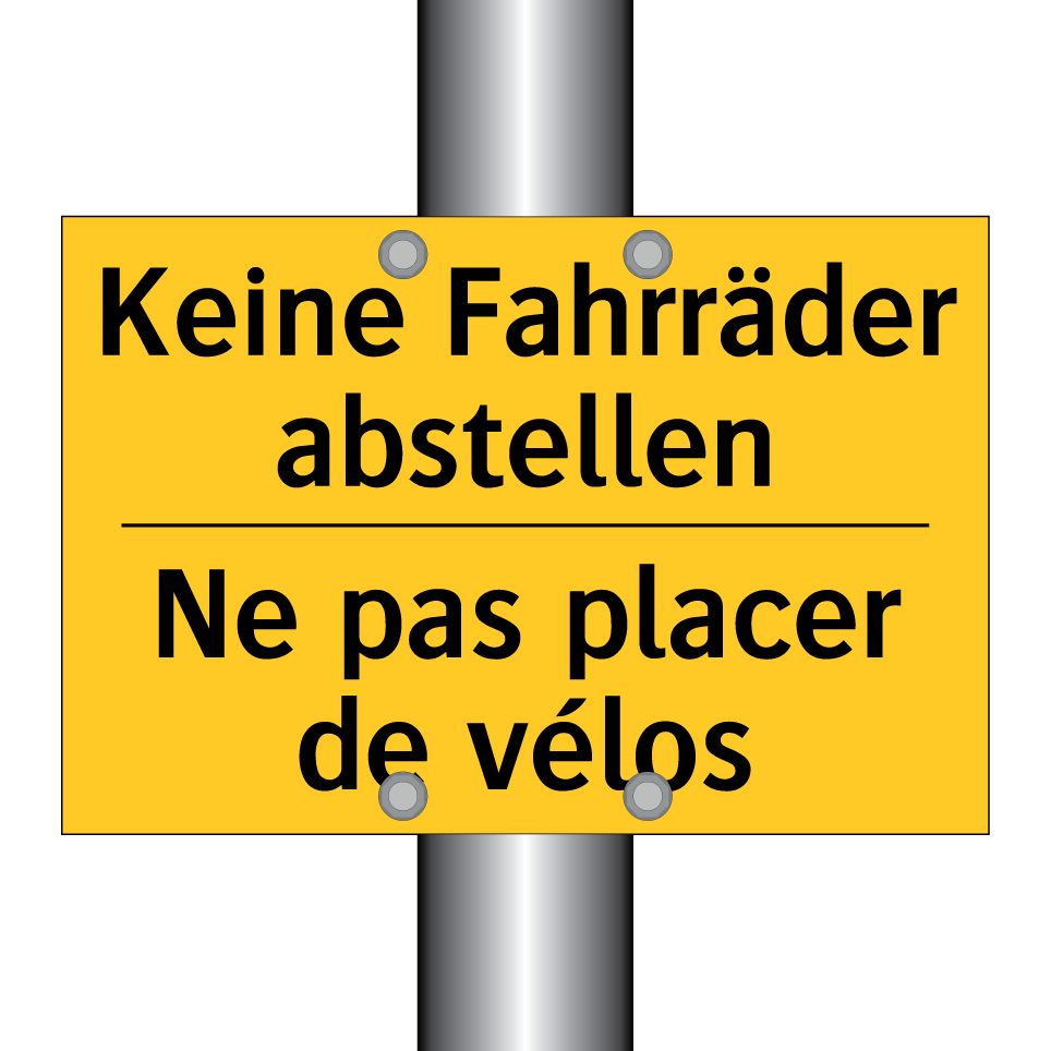 Keine Fahrräder abstellen - Ne pas placer de vélos