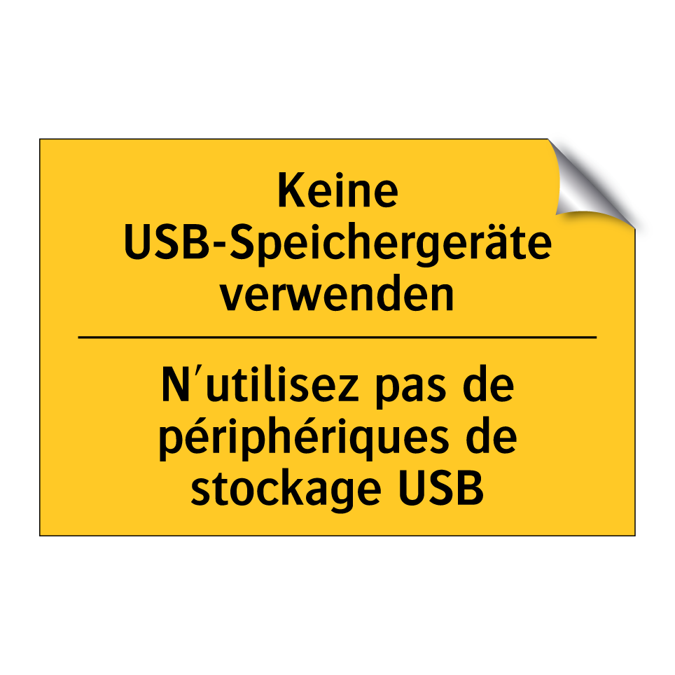 Keine USB-Speichergeräte verwenden /.../ - N'utilisez pas de périphériques  /.../