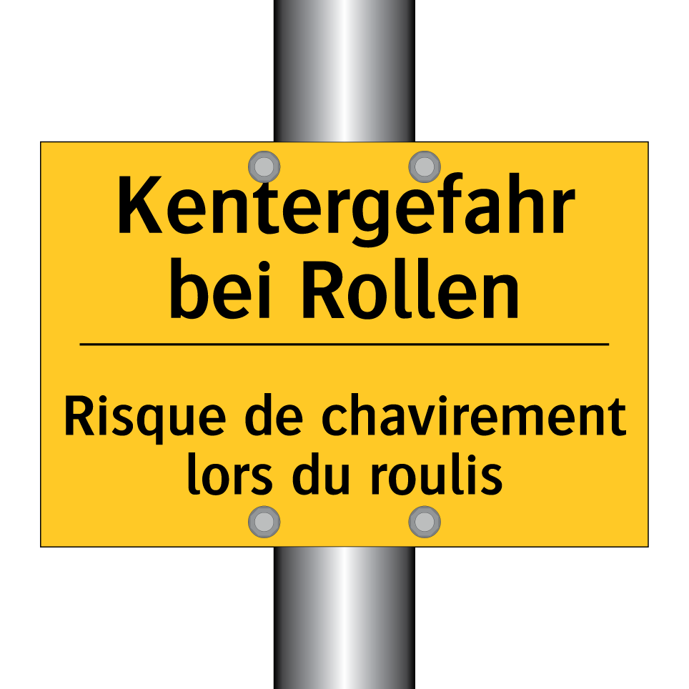 Kentergefahr bei Rollen - Risque de chavirement lors du  /.../