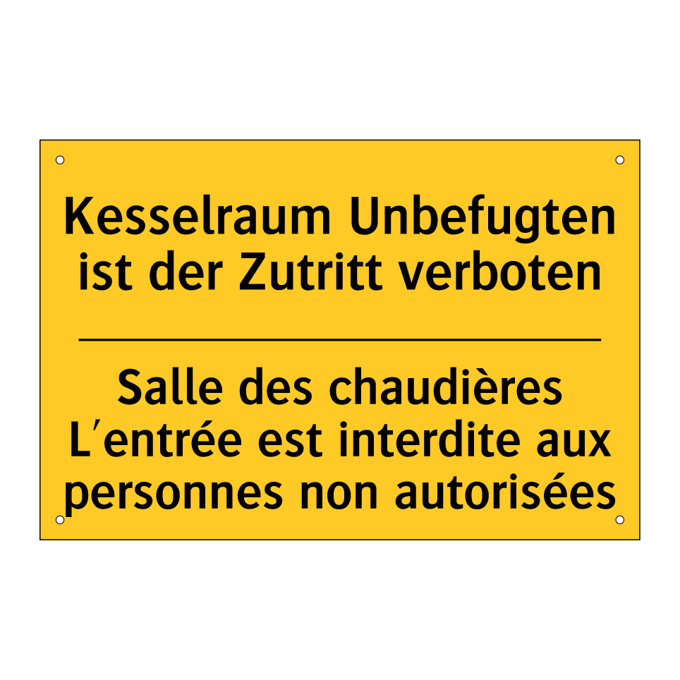 Kesselraum Unbefugten ist der  /.../ - Salle des chaudières L'entrée  /.../