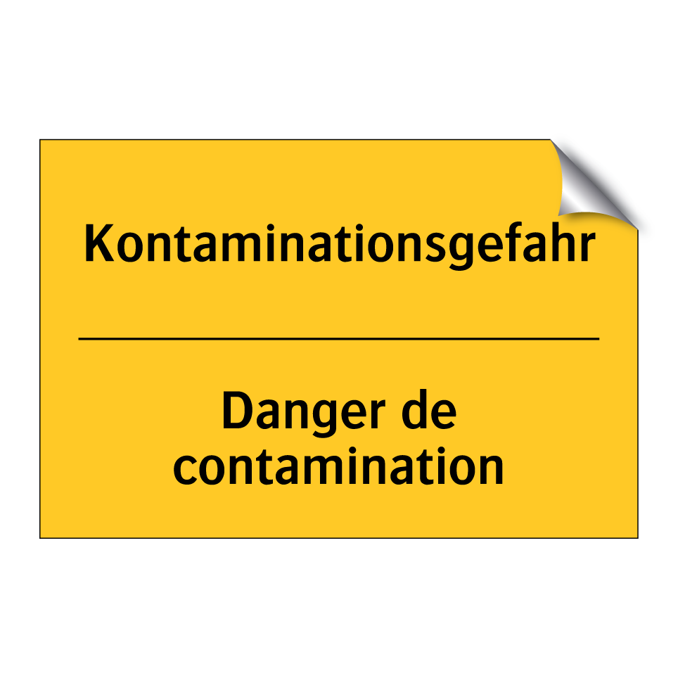 Kontaminationsgefahr - Danger de contamination