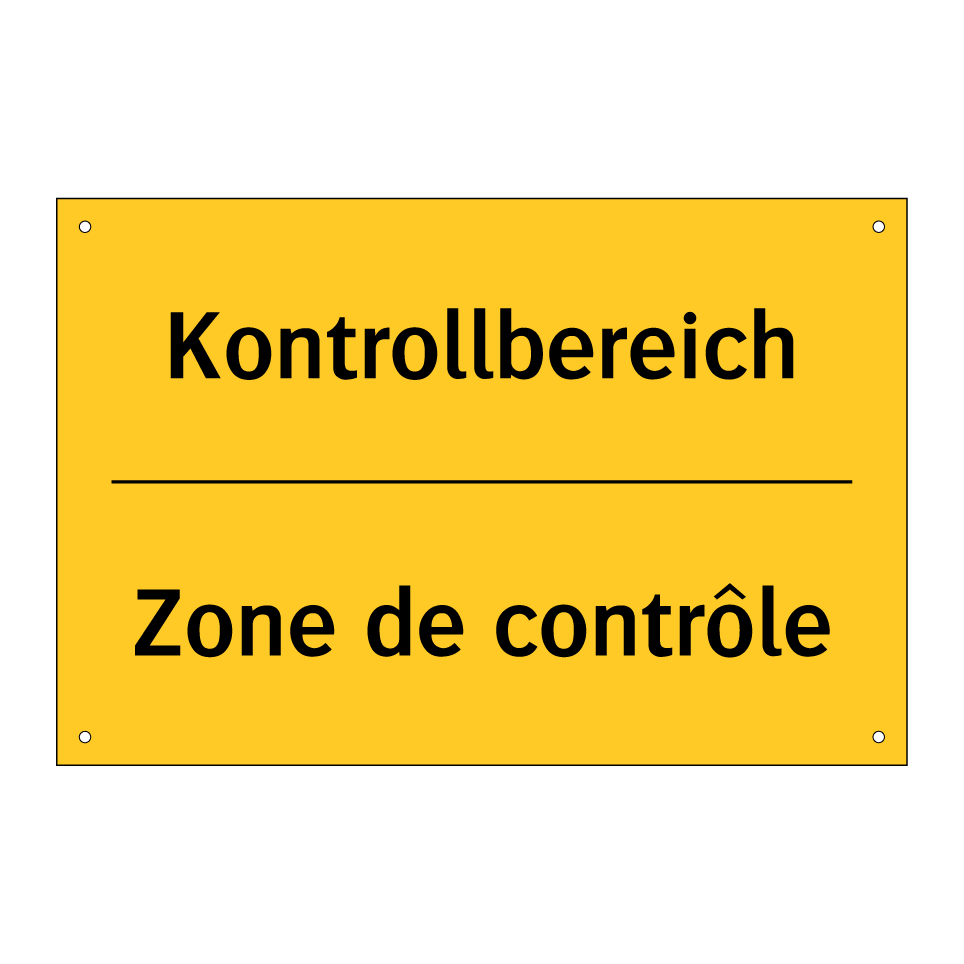 Kontrollbereich - Zone de contrôle