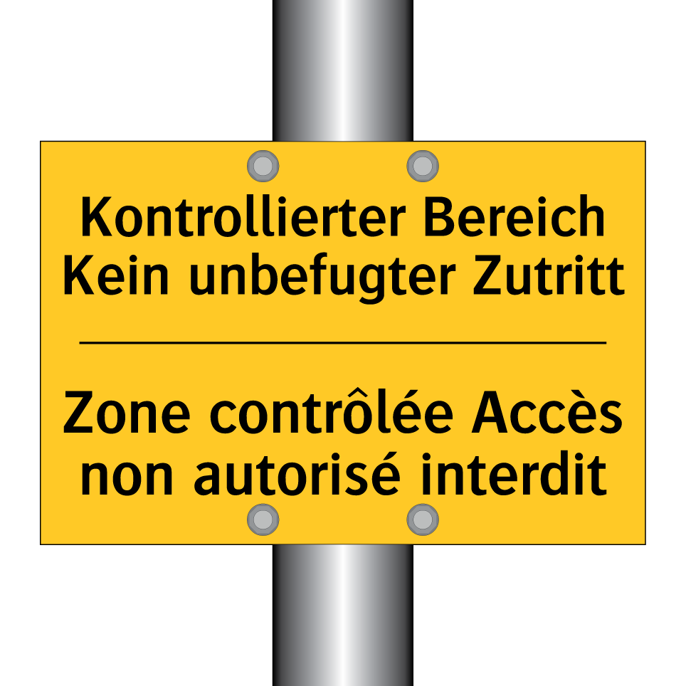 Kontrollierter Bereich Kein unbefugter  /.../ - Zone contrôlée Accès non autorisé  /.../