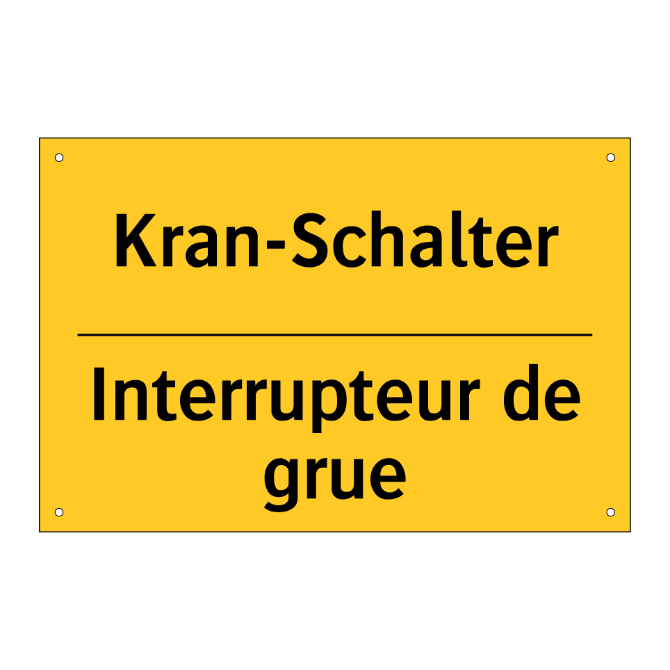 Kran-Schalter - Interrupteur de grue