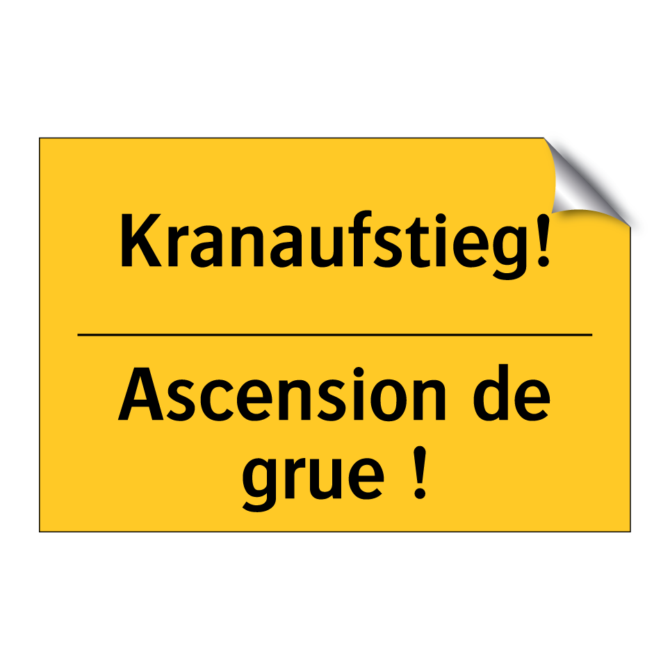 Kranaufstieg! - Ascension de grue !