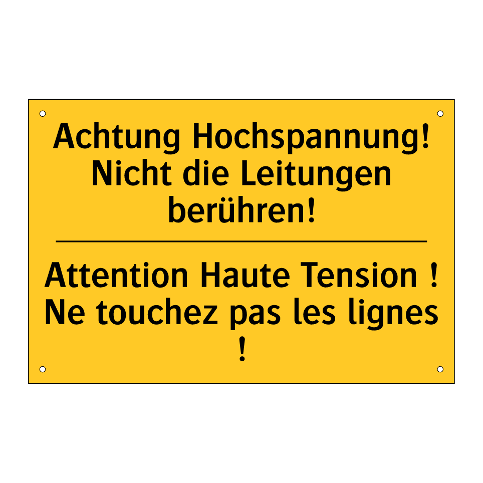 Achtung Hochspannung! Nicht die  /.../ - Attention Haute Tension ! Ne touchez  /.../