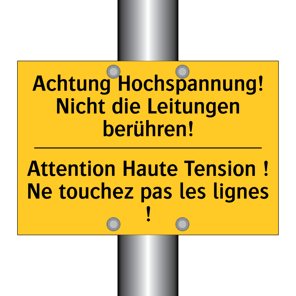 Achtung Hochspannung! Nicht die  /.../ - Attention Haute Tension ! Ne touchez  /.../