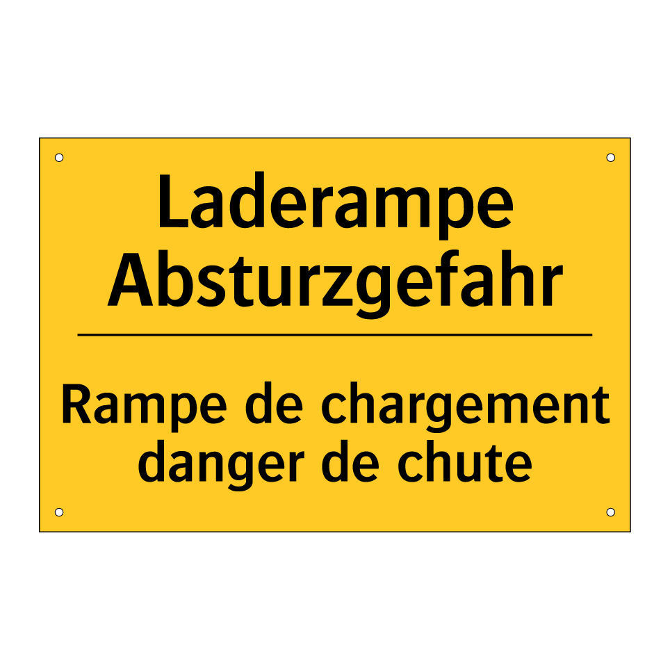 Laderampe Absturzgefahr - Rampe de chargement danger de  /.../