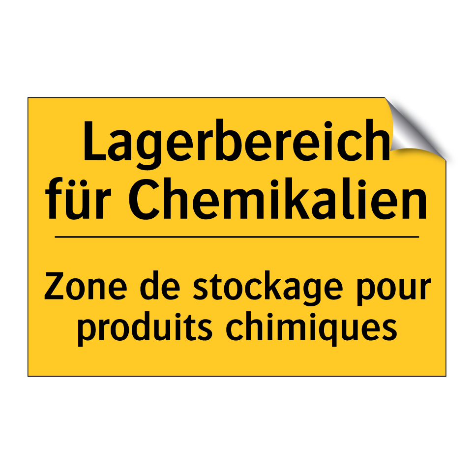 Lagerbereich für Chemikalien - Zone de stockage pour produits  /.../
