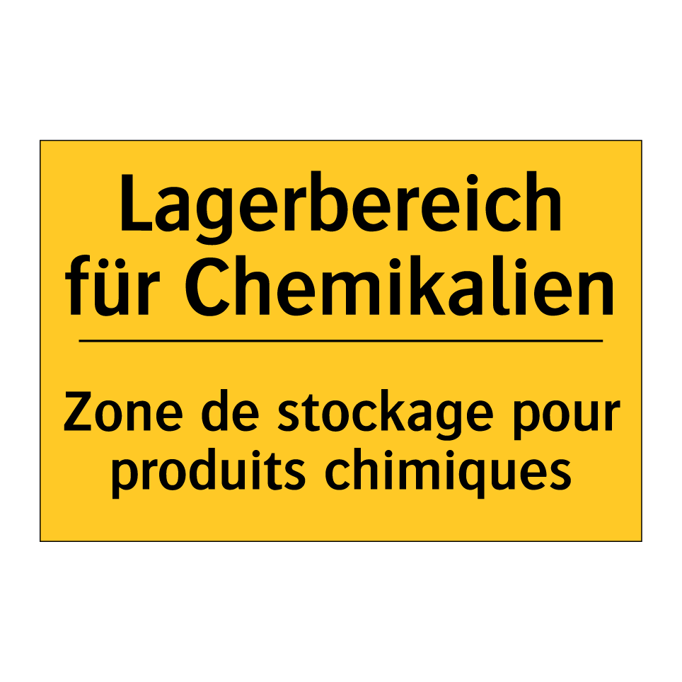 Lagerbereich für Chemikalien - Zone de stockage pour produits  /.../