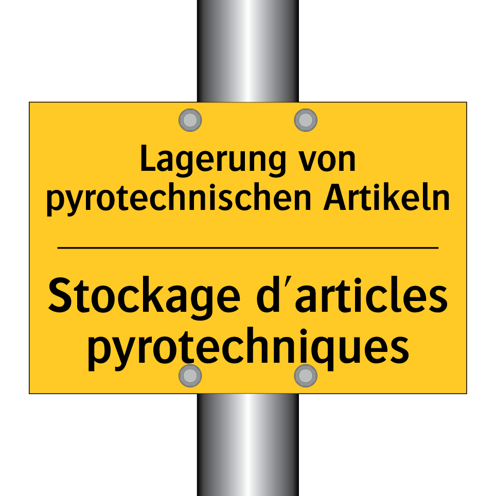 Lagerung von pyrotechnischen Artikeln /.../ - Stockage d'articles pyrotechniques /.../