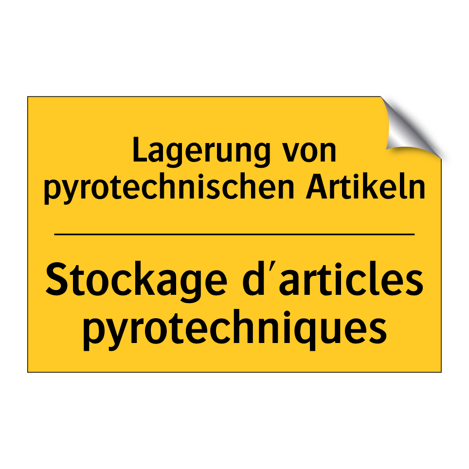 Lagerung von pyrotechnischen Artikeln /.../ - Stockage d'articles pyrotechniques /.../