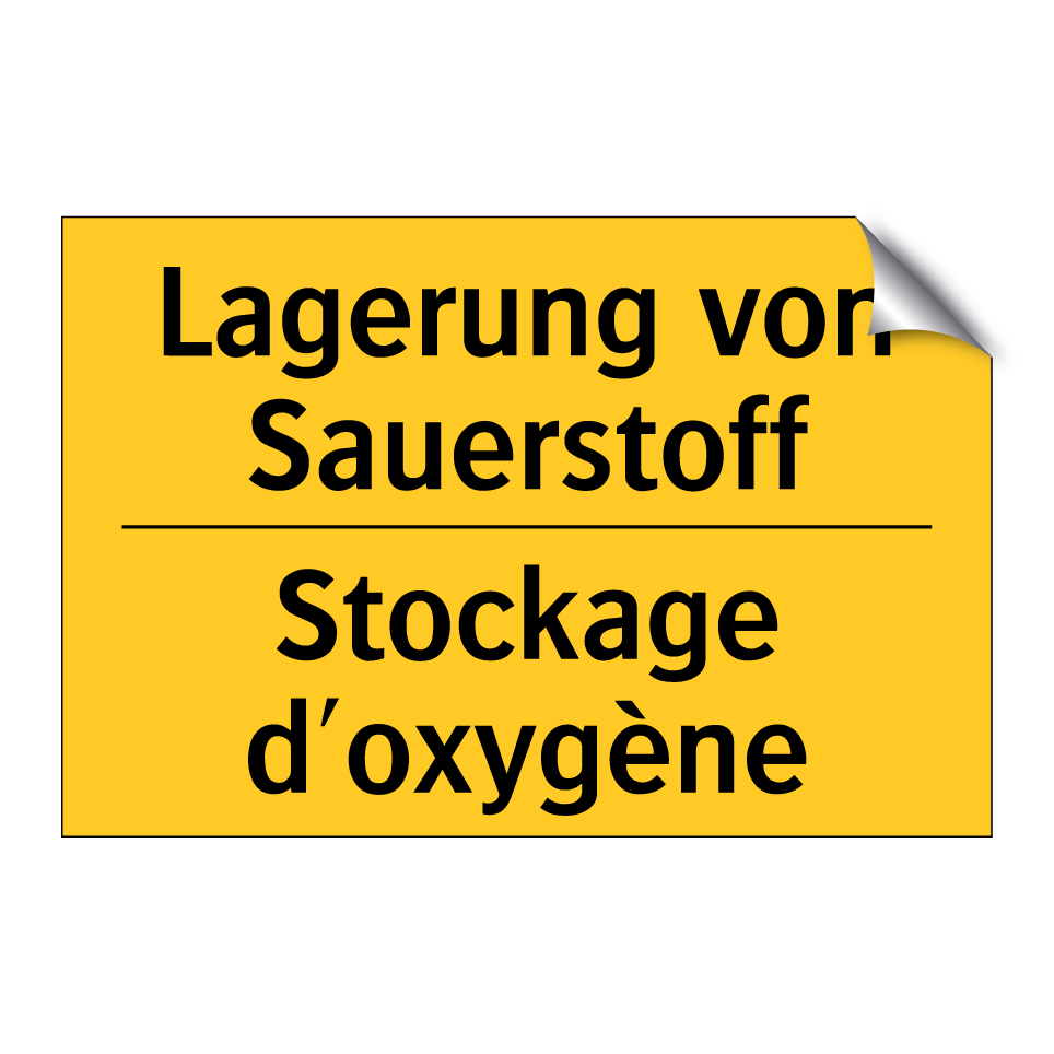 Lagerung von Sauerstoff - Stockage d'oxygène