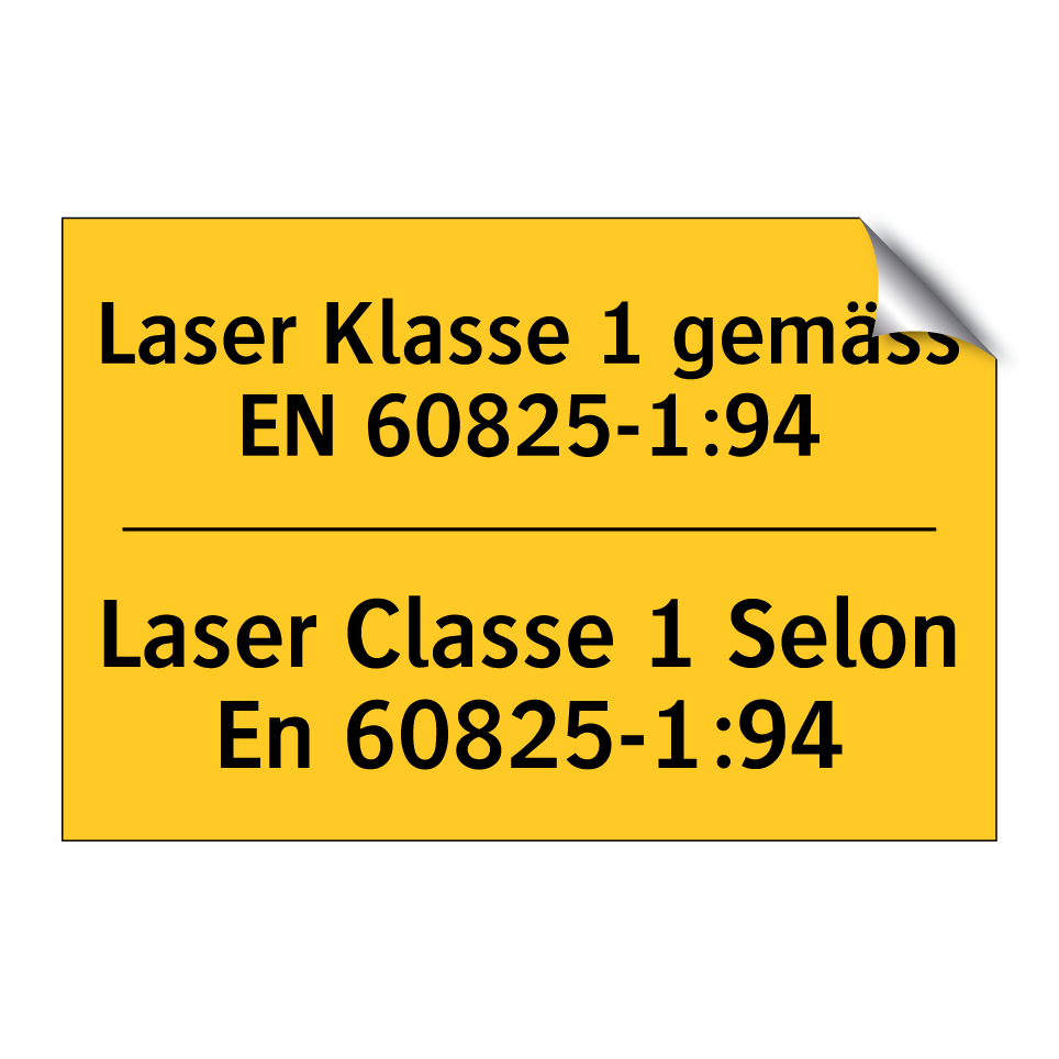 Laser Klasse 1 gemäss EN 60825-1:94 /.../ - Laser Classe 1 Selon En 60825-1:94 /.../